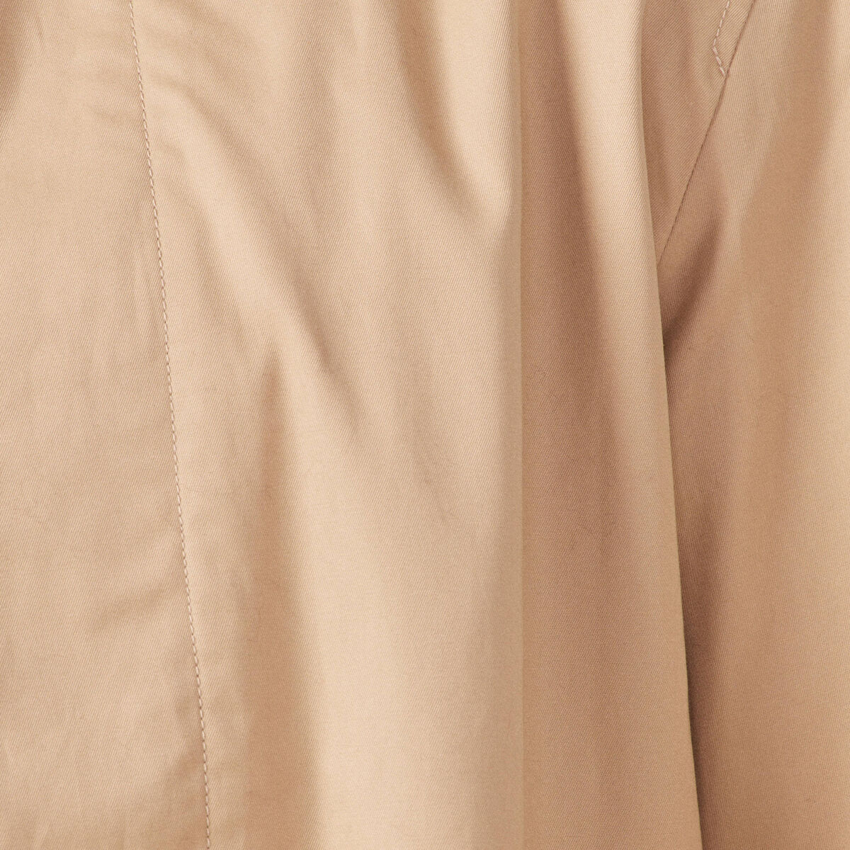 Blouson droit long en coton doubl&eacute; beige homme