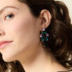 Boucles d'oreilles pendantes noir femme