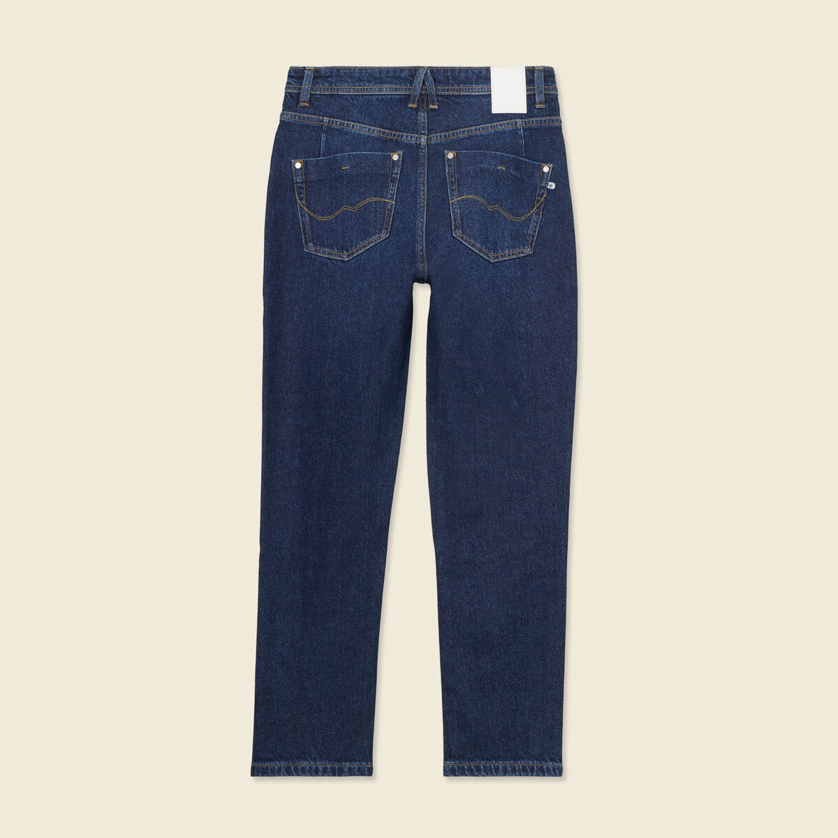 Jeans mom slim denim brut femme