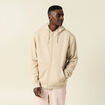Sweat manches longues zipp&eacute; beige homme