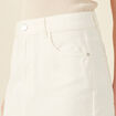 Jupe midi fourreau denim blanc femme