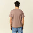 T-shirt éco-responsable marron cognac homme