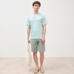 T-shirt en coton bleu gris homme