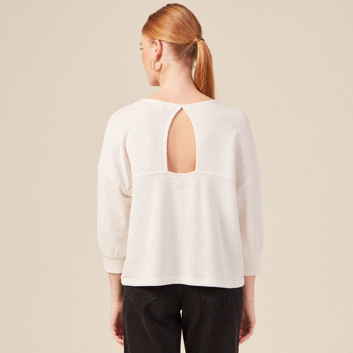 T-shirt éco-responsable ecru femme