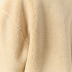Veste oversize effet polaire col montant creme femme
