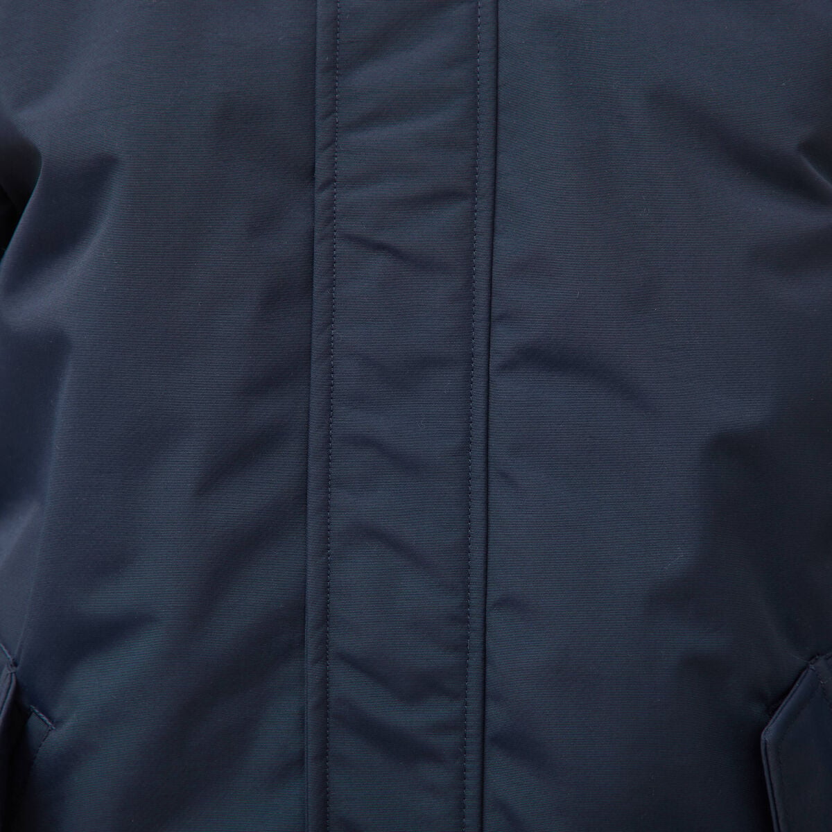Parka longue droite &agrave; capuche bleu marine homme