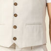 Veston sans manches sable homme