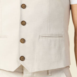 Veston sans manches sable homme