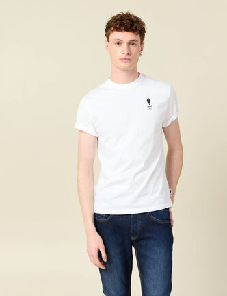 T-shirt manches courtes blanc homme