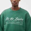 Sweat manches longues en coton vert homme