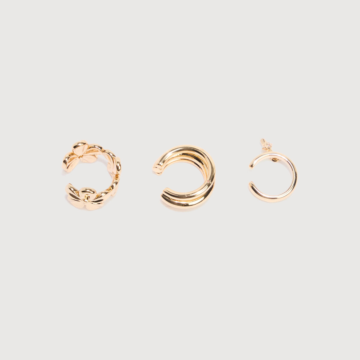 Lot de 3 ear cuff couleur or femme