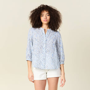 Chemise à manches longues bleu femme