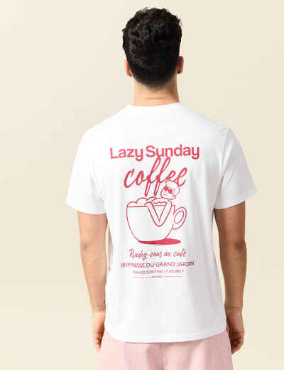 T-shirt manches courtes blanc homme