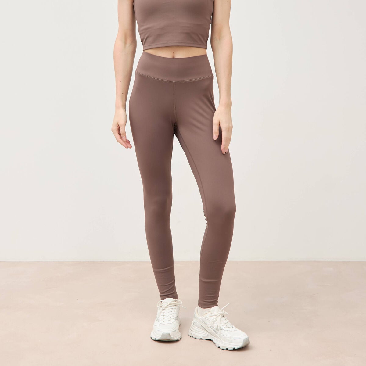 Leggings marron femme