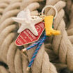 Porte-cl&eacute;s multicolore femme