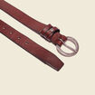 Ceinture en cuir marron foncé femme