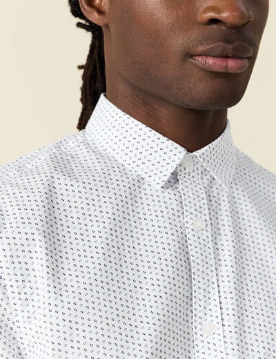 Chemise manches courtes blanc homme