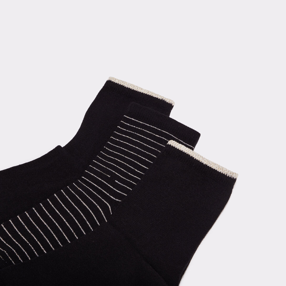 Lot 3 paires chaussettes noir femme