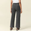 Pantalon large en maille noir femme