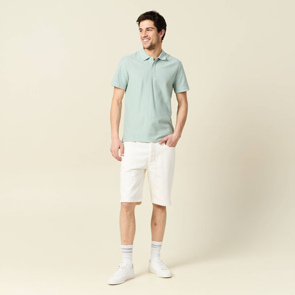 Polo manches courtes vert clair homme