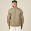 Bomber court manches longues doubl&eacute; taupe homme