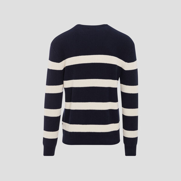 Pull manches longues bleu foncé homme