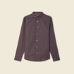 Col cintr&eacute; en coton manches longues gris fonc&eacute; homme