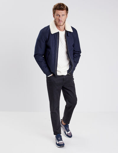 Pull éco-responsable ecru homme