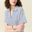 Polo manches courtes ecru femme