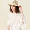 Chemise manches longues ecru femme