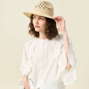 Chemise manches longues ecru femme