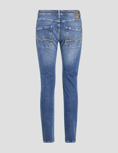 Jeans homme slim effet used denim stone homme