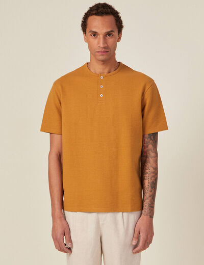 T-shirt oversize manches courtes camel homme