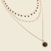 Collier multirangs couleur or femme