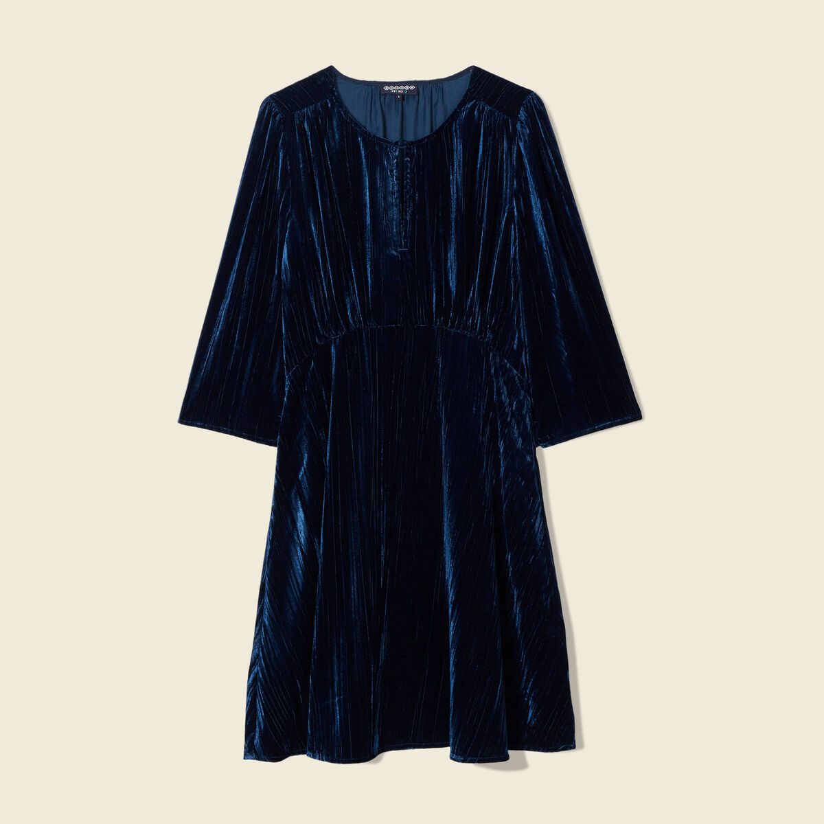 Robe patineuse éco-responsable bleu canard femme