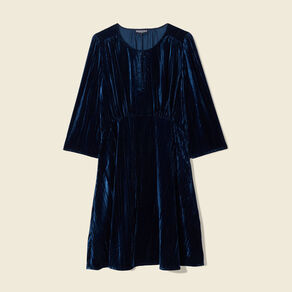 Robe patineuse éco-responsable bleu canard femme