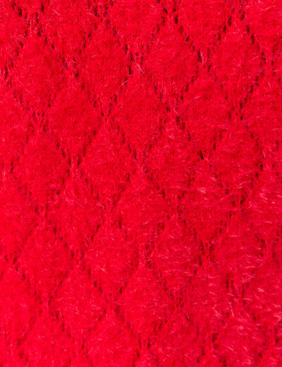 Pull manches longues rouge femme
