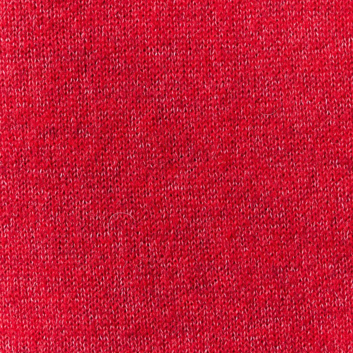 Pull ajouré col V manches longues rouge femme