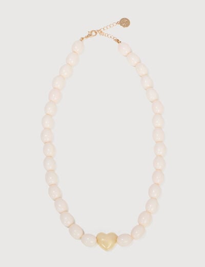 Collier blanc femme