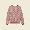 Pull manches longues bordeaux femme