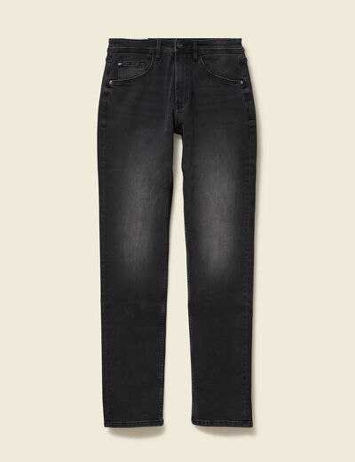 Jeans straight denim noir homme