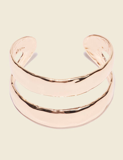 Bracelet manchette couleur or femme