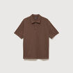 Polo manches courtes taupe homme