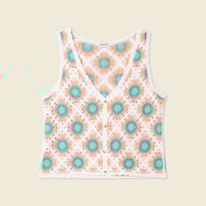 debardeur en crochet vert clair femme Débardeur en crochet vert clair femme