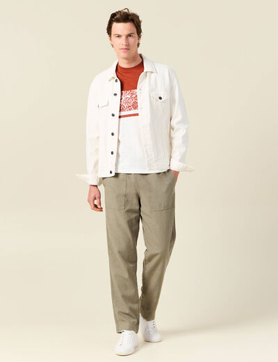 T-shirt éco-responsable ecru homme