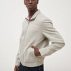 Blouson col montant manches longues gris homme