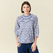 Blouse manches 3/4 blanc femme