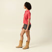 Polo en maille rouge femme