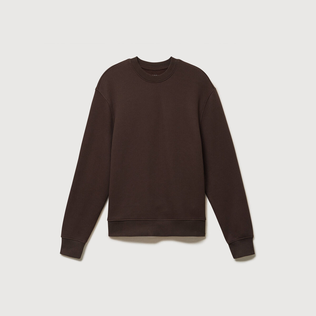 Sweat manches longues marron homme