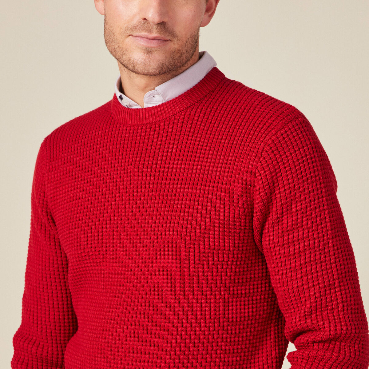 Pull Levi s vintage / sweat-shirt à col rond rouge Levis